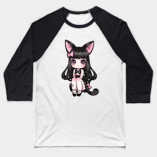 Neko chan vintage anime Baseball T-Shirt